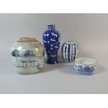 A Collection of Blue and White Oriental Ceramics to Include 17th Century Blue and White Ginger Jar,