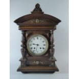 A Late 19th/Early 20th Century Oak Cased Lenzirch Mantel Clock, The Movement Numbered 46831.