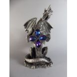 A Large Heavy Myth and Magic Pewter Dragon, Limited Edition, No 241/1250.