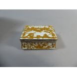 An 18th Century Continental Silver and Enamel Box Decorated in Gilt and White with Cannon and