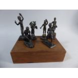 A Collection of Six 19th Century Bronze Grand Tour Figures in the Roman and Classical Style.