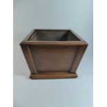 A Late Victorian/Edwardian Square Mahogany Planter of Tapering Form.