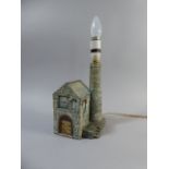 A Troika Tin Mine Table Lamp Base by Jane Fitzgerald