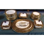 A Solian Ware Part Dinner Service to Include Three Graduated Meat Plates,