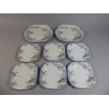 A Foley "Dainty Pattern" Bread and Butter Set Comprising Two Cake Plates and Six Side Plates