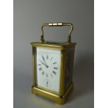 A French Brass Cased Grand Sonnerie Carriage Clock.