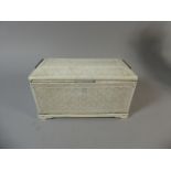 A Early 19th Century Sarcophagus Shaped Ivory Box with Profuse Blind Carving, Floriate and Foliate.