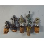 A Collection of Five Late Victorian Wine Savers to Include Bronze Elephant, Dutch Maiden,