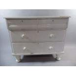 A White Painted Victorian Chest with Two Secret Drawers Over Two Long Drawers