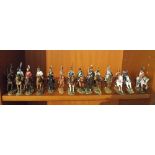 A Collection of Fourteen Del Prado Metal Cavalry Figures