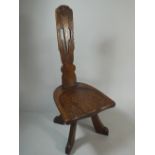 A Pretty Oak Spinning Chair