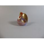 A Royal Crown Derby Paperweight, Farmyard Cockerel,