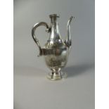 A Japanese Silver Plated Ewer on Turned Foot,