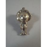 A Silver Childs Rattle in the Form of a Golly. Birmingham 1960.