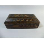 An Early 19th Century Teak Sarcophagus Writing Box with Hinged Lid to Fitted Interior and Removable