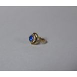 A 9ct Gold Ladies Dress Ring with Sapphire and Diamond Chips.