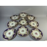 A Hand Painted Cauldon Edwardian Fruit Service,