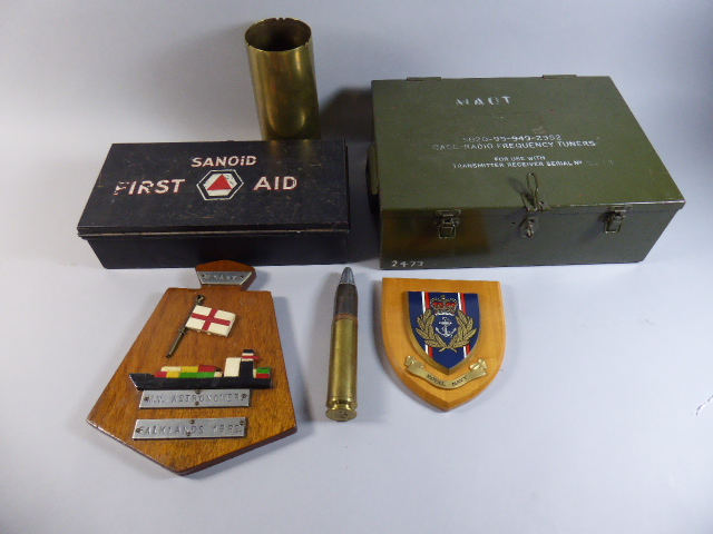 A Collection of Militaria to include Oak Plaque for M.