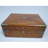 A Late 19th Century Brass Mounted Mahogany Work Box. 27cm Wide.