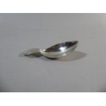 A Mid 19th Century Dutch Silver Tea Caddy Spoon with Heraldic Motif to Handle 9.