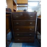 An Edwardian Five Drawer Bedroom Chest