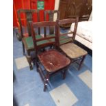 Four Various Kitchen Chairs