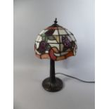 A Modern Table Lamp with Tiffany Style Shade,