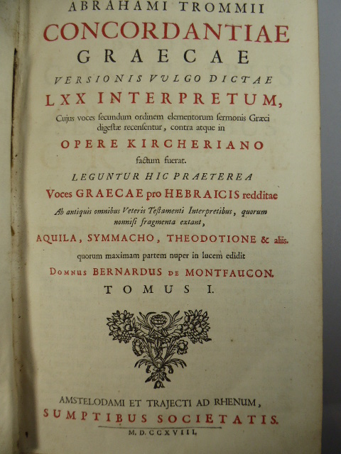 A Bound Volume, 1718 Abrahami Trommii, - Image 3 of 3
