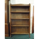 An Oak Five Shelf Open Book Case,