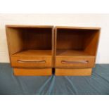 A Pair of G-Plan Bedside Cabinets Each 46cm Wide