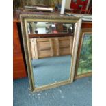 A Rectangular Gilt Framed Wall Mirror,