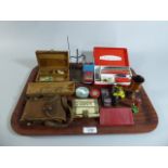 A Tray of Curios to include Diecast Toys, Walkden Sealing Set,