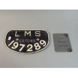 A LMS 25 Ton Wagon Plate and Signal Up Siding To Up Line Plate