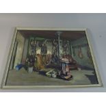 A Framed Water Colour by Mary Lifton, The Harness Room,