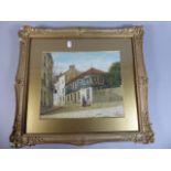 A Framed Water Colour Depicting a French Street,