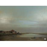 A Framed Oil on Board Depicting Mud Flat Estuary Signed F L Cromptoum,