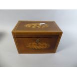 A 19th Century Shell Inlaid Mahogany Box, Formerly Tea Caddy, 18x10.