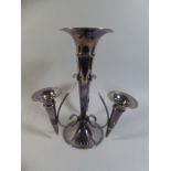 A Late Victorian Silver Plated Four Trumpet Epergne,