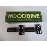 A Set of Wills's Woodbine Dominoes in Metal Tin