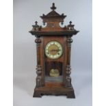 A 19th Century wall hanging or Free Standing Mantel Clock in Walnut Case,