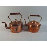 Two Victorian Copper Kettles