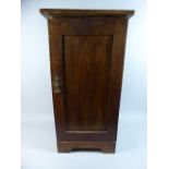 A Stained Pine Bedside Cabinet with Raised Gallery