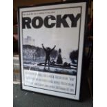 A Large Framed United Artist Cinema Poster for Rocky,