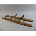 A Pair of Wall Mounting Deer's Foot Gun Rests, Missing One,