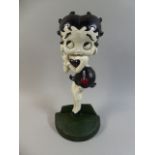 A Reproduction Cast Metal American Style Door Stop, Betty Boop, 36cm high,