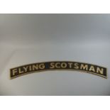 A Reproduction Cast Metal Engine Plate for the Flying Scotsman, 90cm Long,