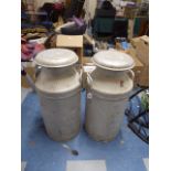 Two Aluminium Churns for Ambrosia Ltd,