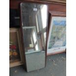 A 1970's Framed Rectangular Wall Mirror,