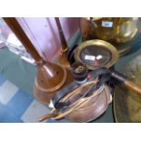 A Copper Simplex Posser, Victorian Trap Lamp,