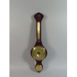 A Modern Mahogany Framed Wheel Barometer